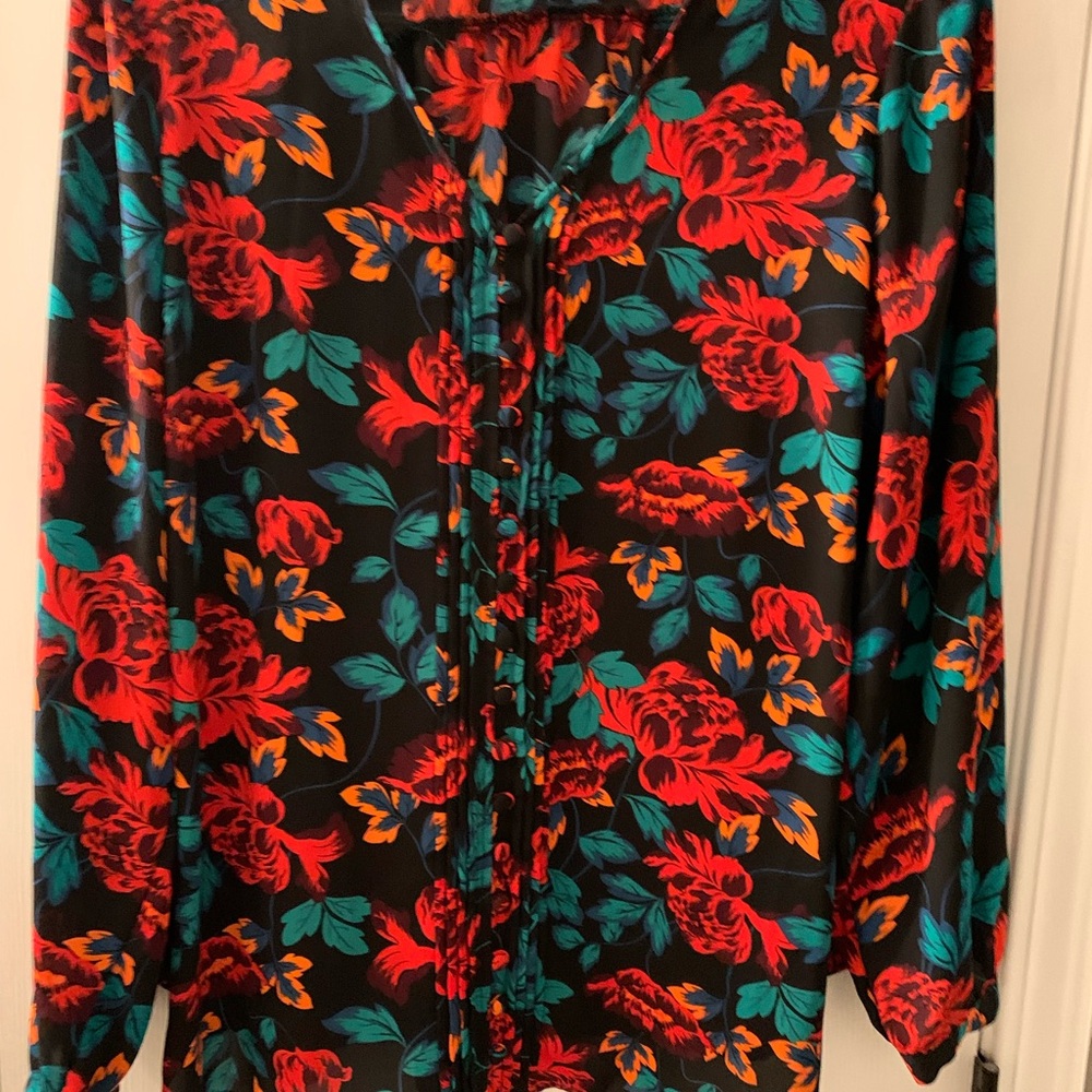 Torrid Black Floral Blouse